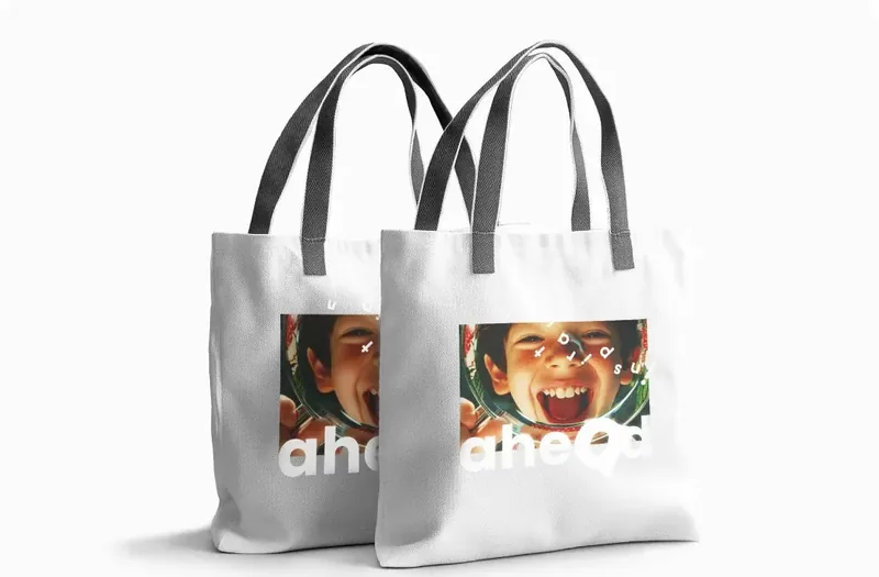 Bolsas de lona estampadas em DTF